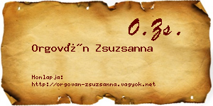 Orgován Zsuzsanna névjegykártya