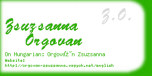 zsuzsanna orgovan business card